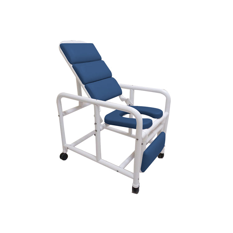Mor-Medical Reclining PVC Shower Chair Commode with ELR - 20 Inch Seat - Senior.com PVC Shower Chairs